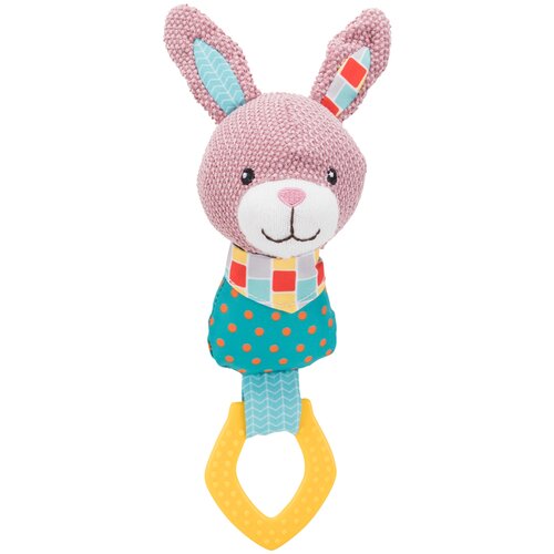 фото Игрушка junior "кролик" с кольцом, ткань/полиэстер, 23 см trixie