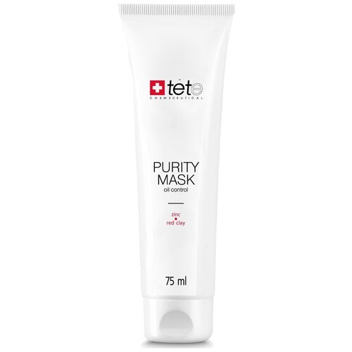 TETe Cosmeceutical Purity Mask Oil Control Zinc and Red Clay Себорегулирующая очищающая маска с цинком и красной глиной 200 мл.