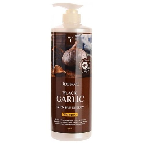 Шампунь против выпадения волос с экстрактом чёрного чеснока | Deoproce Black Garlic Intensive Energy Shampoo 200 ml  - Купить