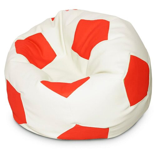 фото Кресло мяч детский экокожа красно-белый xl обстановкин