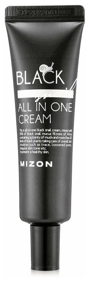 Mizon Крем для лица с экстрактом черной улитки Black Snail All in one Cream, 35 мл