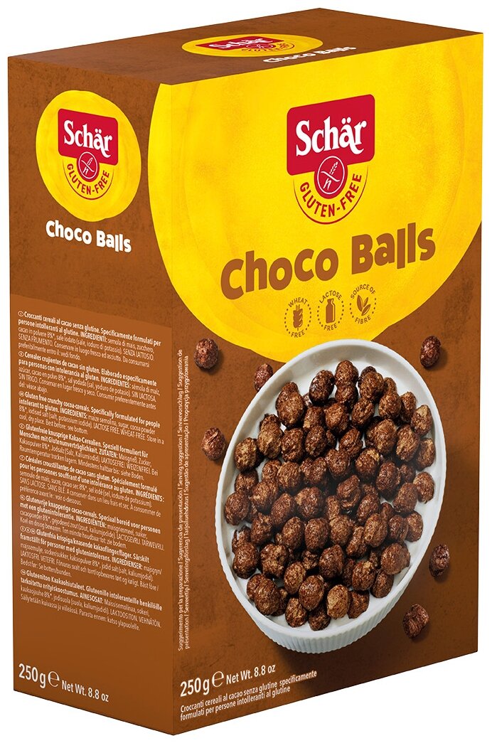 Сухой завтрак "Choko Balls", шарики шоколадные Schaer 250 г