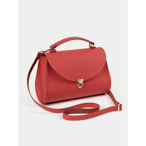 фото Сумка кросс-боди poppy large csatchthe-poppy-leather-handbag-rouge-matte классическая, коралловый нет бренда