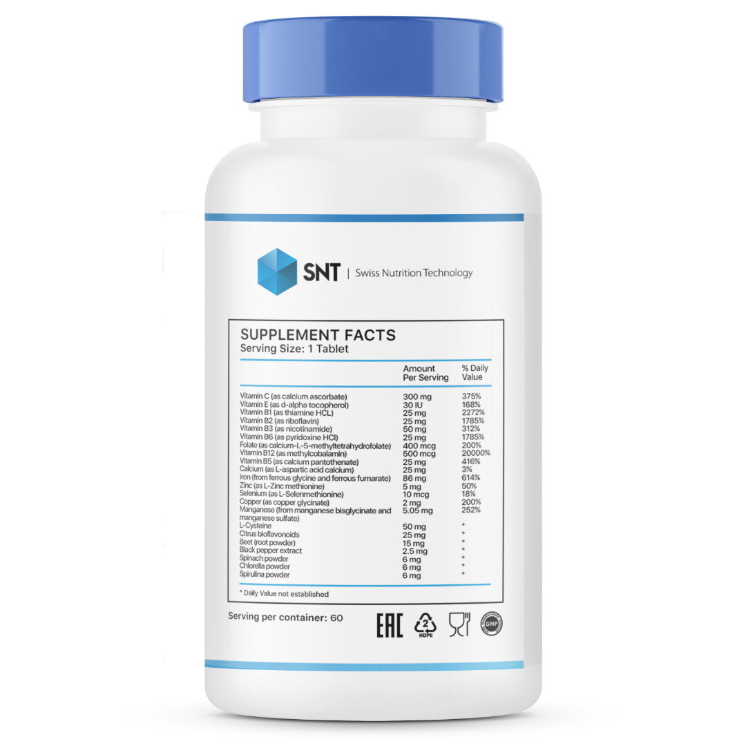Гема комплекс SNT Hema Copmlex 60 таблеток витамины для улучшения состава и качества крови Бады