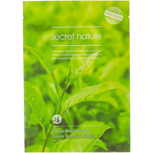 Secret Nature Глубоко увлажняющая маска для лица с экстрактом зелёного чая, 25 г