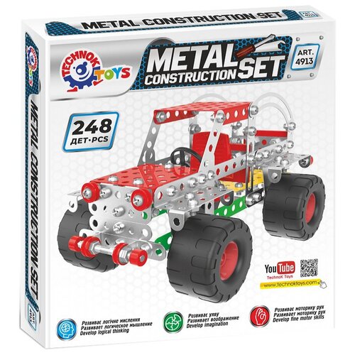 Конструктор Technok toys металлический Внедорожник Т4913, 248 деталей