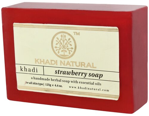 Khadi Natural Мыло кусковое Strawberry, 125 мл, 125 г