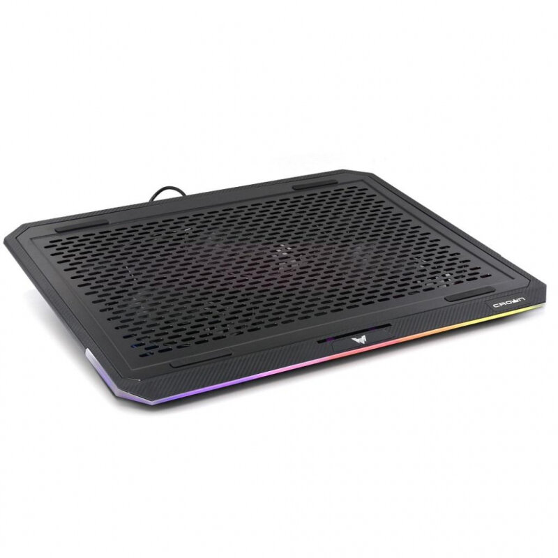 Охлаждающая подставка для ноутбука Подставка для ноутбука Crown, охлажд, до 19.0, 3 вент, разноцв, CMLS-150