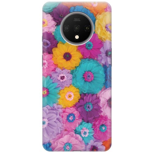 фото Gosso ультратонкий силиконовый чехол-накладка для oneplus 7t с принтом "бумажные цветы"