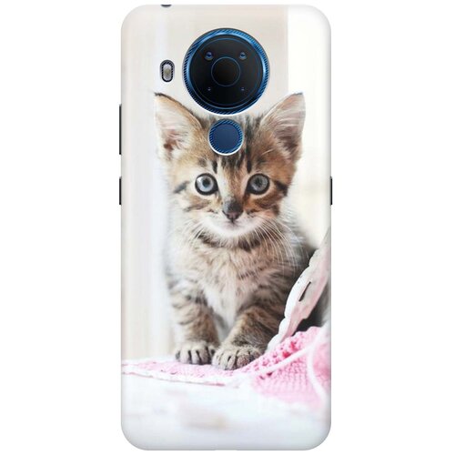 фото Cиликоновый чехол на nokia 5.4 / нокиа 5.4 с принтом "милый котенок" gosso