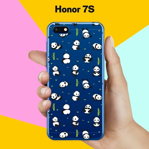 Силиконовый чехол Панды на Honor 7S