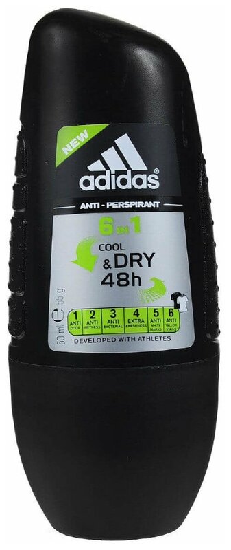 Adidas Дезодорант-антиперспирант ролик Cool&Dry 6 in 1