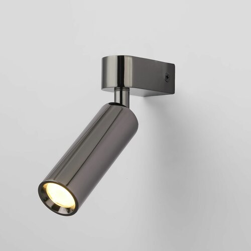 Спот / Настенный светодиодный светильник с поворотным плафоном Eurosvet Pitch 20143/1 LED, 3 Вт, 4200 К, цвет титан, IP20