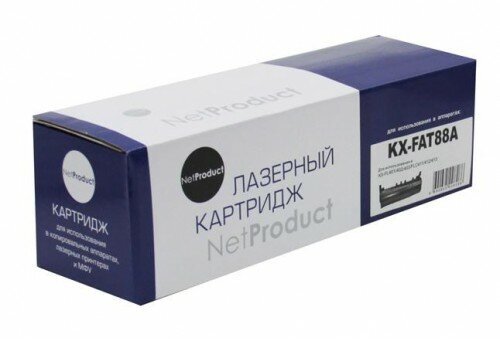 Тонер-картридж NetProduct (N-KX-FAT88A) для Panasonic KX-FL401/402/403/FLC411/412/413, 2K