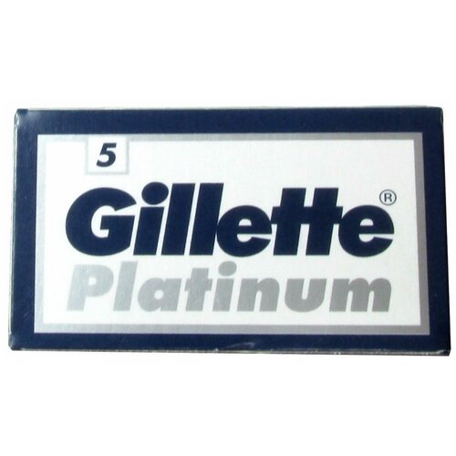 Лезвия для Т-образного станка Gillette Platinum, серебристый, 5 шт. лезвия gillette rubie platinum 20х5шт