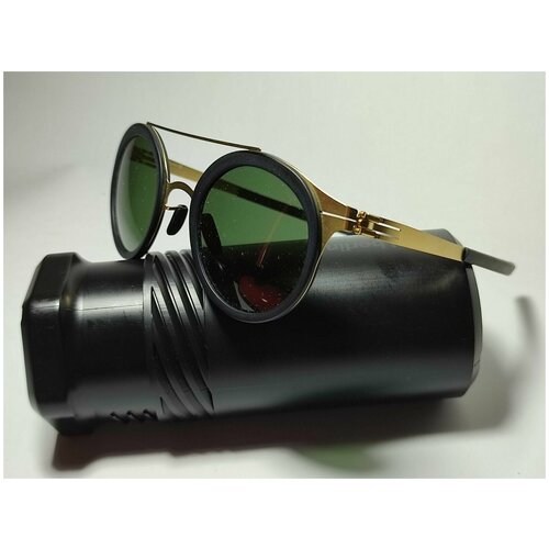 фото Солнцезащитные очки ic! berlin ib-katharina l. matt-gold-black-matt black brown-sand mirrored flex