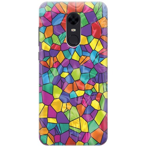 фото Cиликоновый чехол на xiaomi redmi 5 plus / сяоми редми 5 плюс с принтом "яркая мозаика" gosso