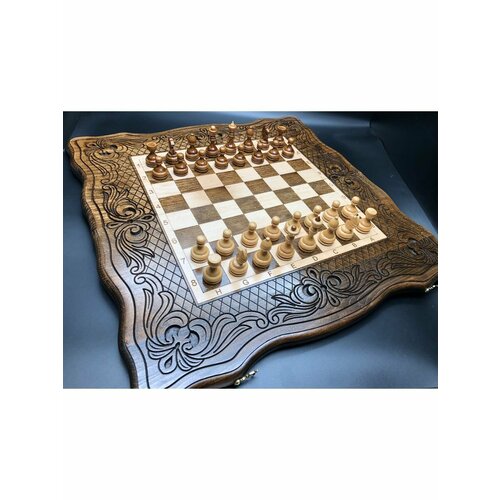 Шахматы Нарды деревянные резные Авторские большие 60см шахматы шашки нарды авторские корона большие 60 см