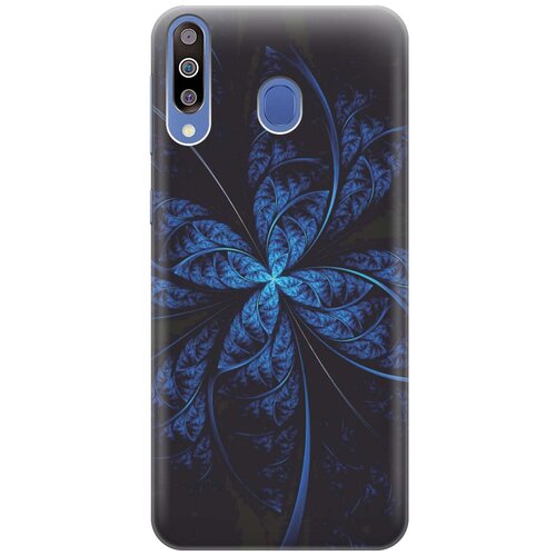 фото Re:paчехол - накладка artcolor для samsung galaxy m30 с принтом "темно-синяя абстракция"