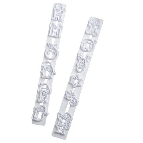 фото Доляна набор печатей для теста и марципана праздник, 2 шт, белый