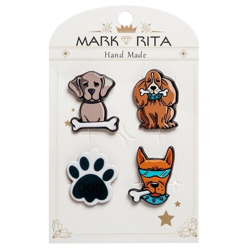 фото Набор брошей с цанговым зажимом бабочка друзья человека mark rita mr- 90 113-352247