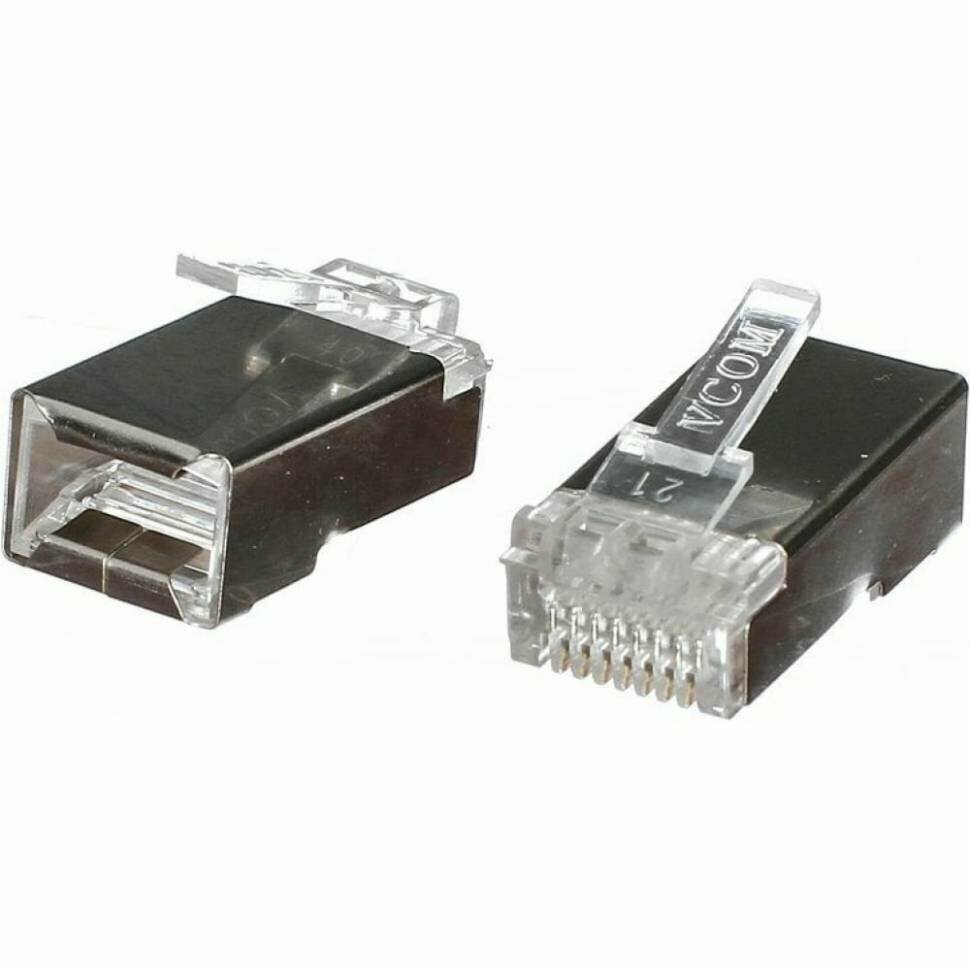 Коннектор RJ-45 VCOM VNA2230-1/100 FTP (экранированный, кат 5е) (упак.:100шт) - фотография № 8