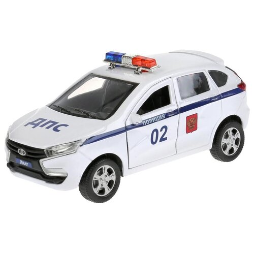 Машинка ТЕХНОПАРК Lada Xray, Полиция (XRAY-12POL-WH) 1:43, 12 см, белый