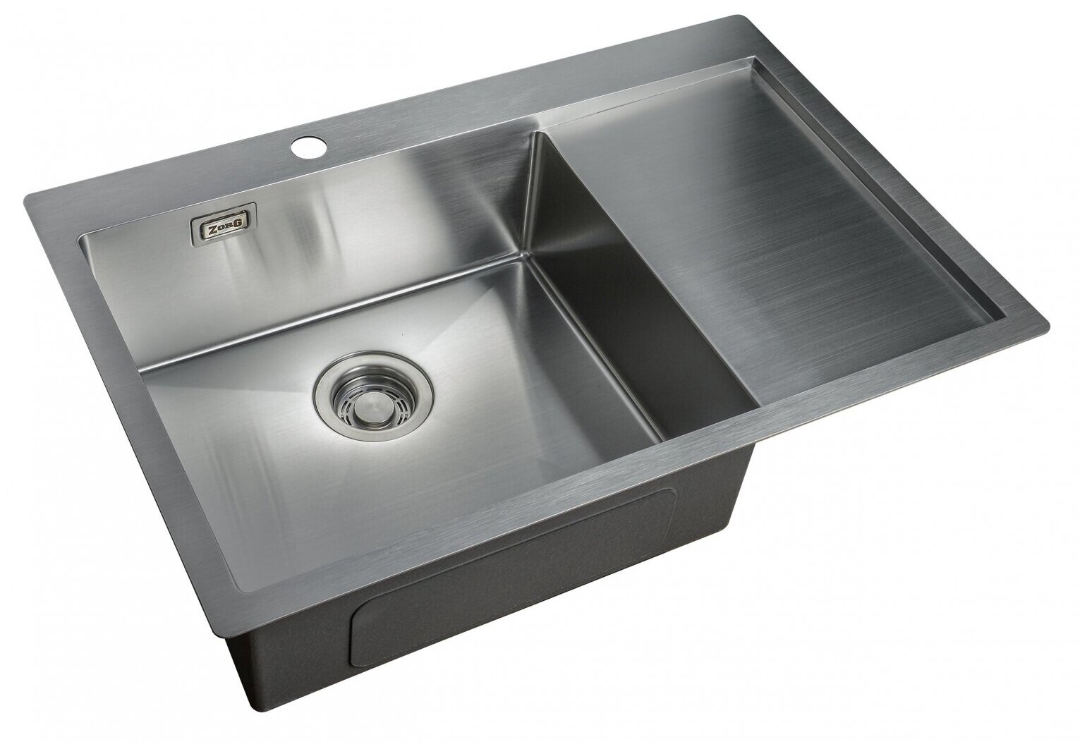 Интегрированная кухонная мойка ZorG Sanitary ZL R 780510-L 51х78см нержавеющая сталь