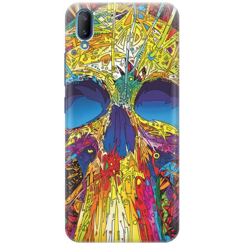 фото Re:paчехол - накладка artcolor для vivo v11 с принтом "череп красок"