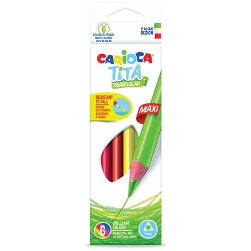 Carioca набор цветных карандашей Tita Maxi 6 цветов (42790), 6 шт.