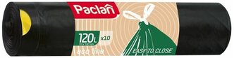 Мешки для мусора Paclan Eco Line 120 л, 10 шт., черный