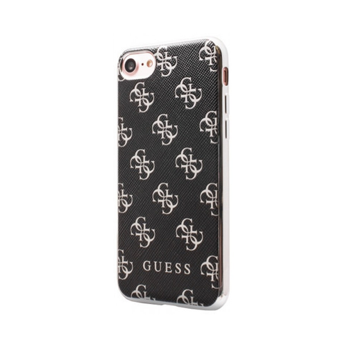 Накладка Guess 4G Electroplating Hard TPU для iPhone 7 / 8 / SE 2020 - Black/Silver