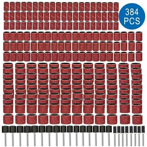 Набор шлифовальных барабанов для гравера XCAN в футляре, 384 шт.