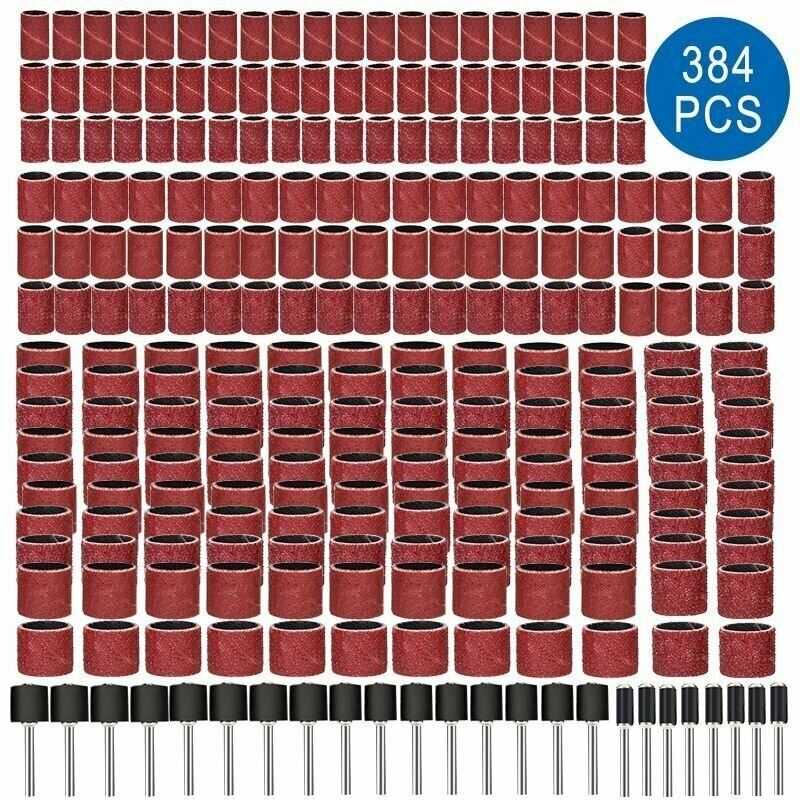 Набор шлифовальных барабанов для гравера XCAN в футляре 384 шт.