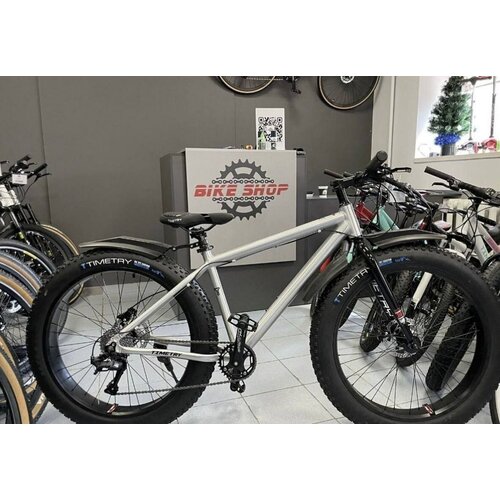 Велосипед фэтбайк Fatbike Timetry TT1099s 26 алюминиевая рама 19 Гидравлический тормоз Взрослый Подростковый Спортивный Унисекс серебристый 2745000₽