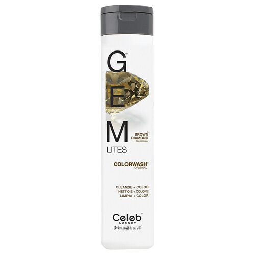 Celeb luxury Шампунь для яркости цвета Коньячный Бриллиант Gem Lites Shampoo Brown Diamond 244 мл celeb luxury шампунь для яркости цвета коньячный бриллиант gem lites shampoo brown diamond 244 мл