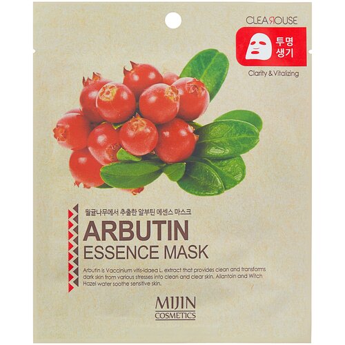 Тканевая маска для лица с арбутином Mijin Arbutin Essence Mask