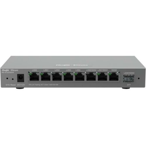 Ruijie Reyee Desktop 9-port cloud management router including 8 gigabit electrical ports and 1 gigabit SFP port supports 1 WAN port 5 LAN ports 622700₽