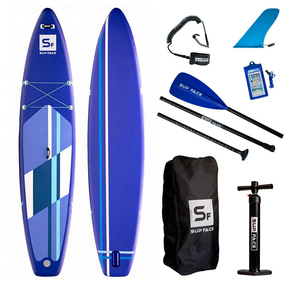 Сап борд надувной двухслойный SUP face Basic 12.6x32x6 (381x81x15 см) / Sup board, сапборд, доска для сап серфинга