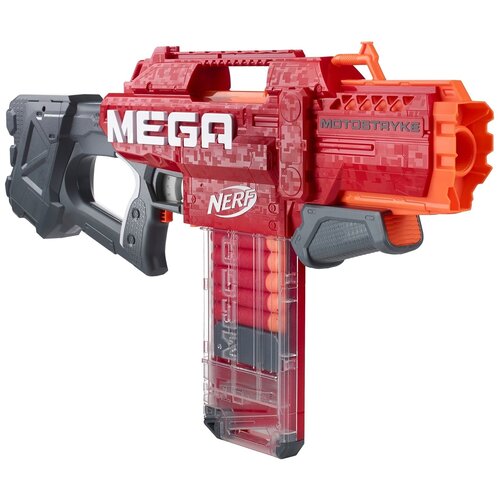 Бластер Nerf Mega Motostryke E6474, красный бластер nerf mega циклон шок