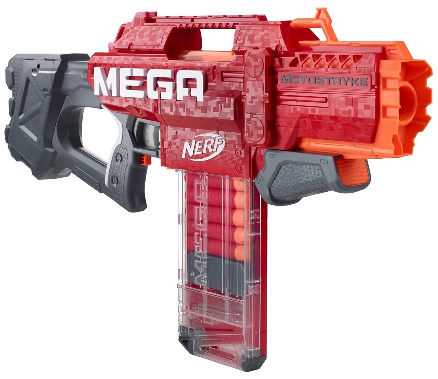 Бластер Nerf Mega Motostryke E6474, красный