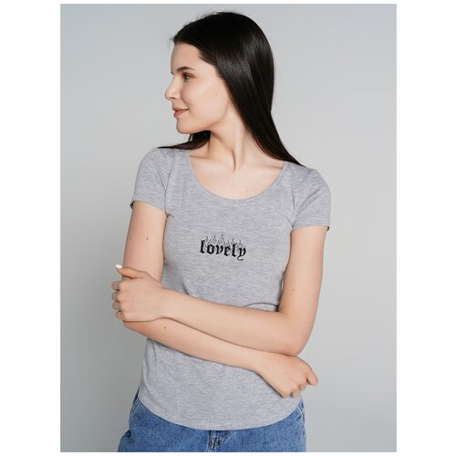 фото Футболка с кор.рукавом твое 76871 размер s, светло-серый меланж, women