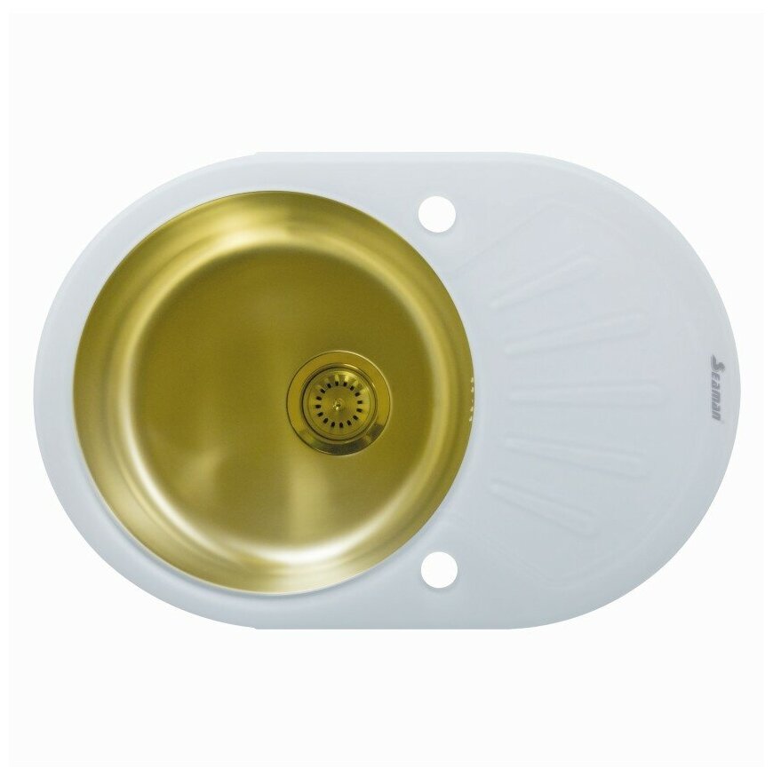 Кухонная мойка Seaman Eco Glass SMG-730W Gold (PVD) Золотой