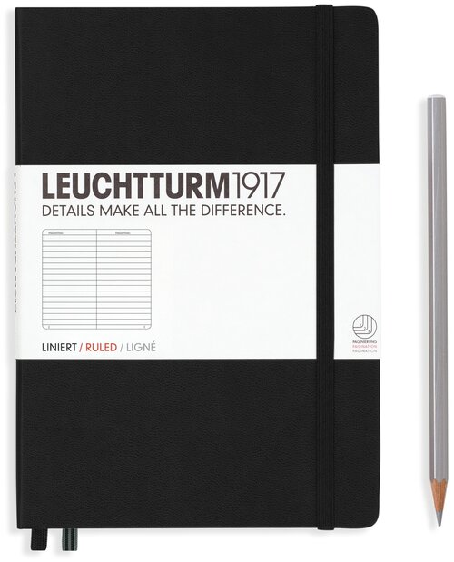 Записная книга Leuchtturm1917 300612 черный A5, 124 листа, черный