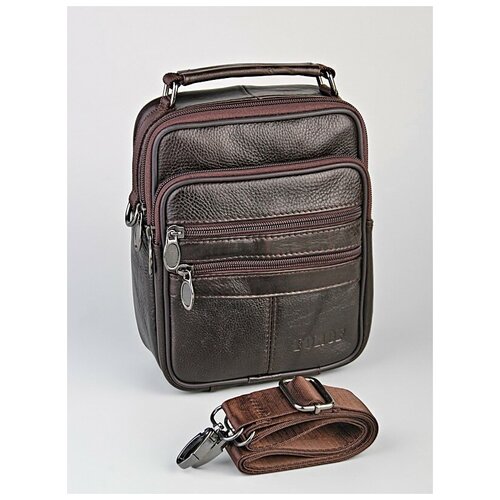 Сумка , фактура гладкая, коричневый