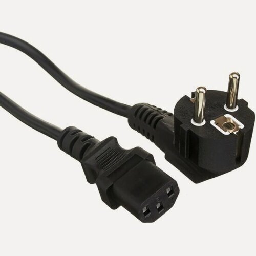 Изображение товара Кабель питания Exegate Special PC-3S (Евровилка угловая Schuko->С13) 3*0.75mm2, CCA, черный, 3м