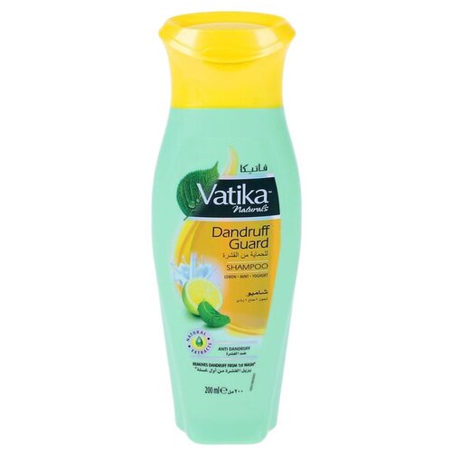 vatika shampoo dandruff guard lemon and yoghurt 6 76 fl oz 200 ml Vatika шампунь Lemon & Yoghurt Dandruff guard, 200 мл