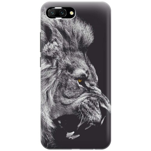 фото Gosso ультратонкий силиконовый чехол-накладка для honor 10 с принтом "морда льва"