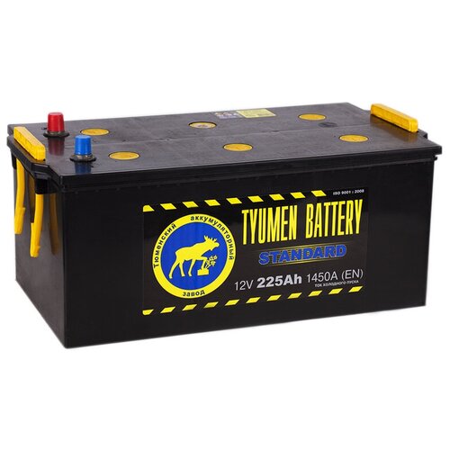 Аккумулятор автомобильный TYUMEN BATTERY STANDARD 225 А/ч 1500 А прям. пол. (3) Евро авто (518x278x235) 2019г