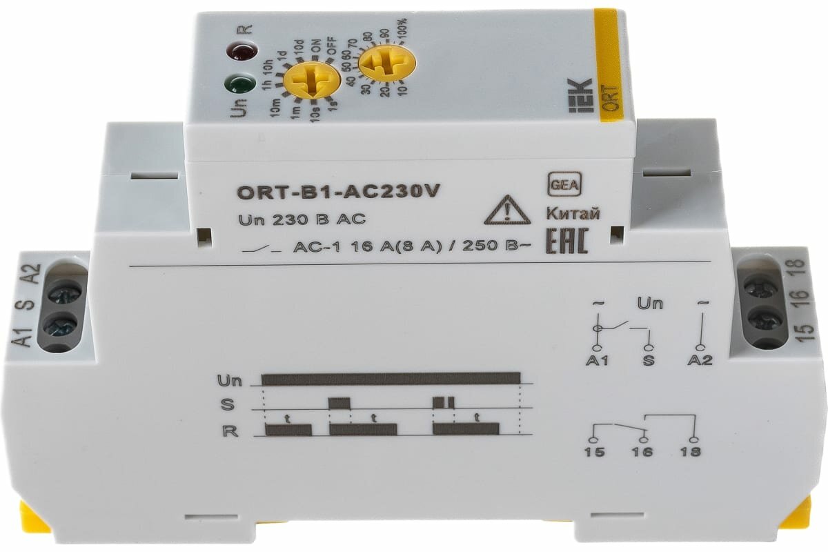 ORT-B1-AC230V Реле задержки выключения ORT. 1 конт. 230 В AС IEK - фото №6